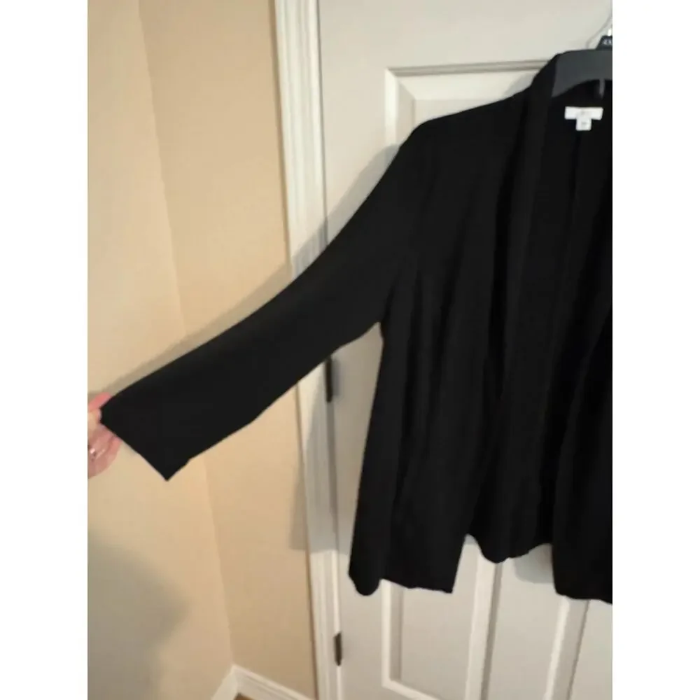 J. JIll Ponte New Stretch Single Button Blazer Pockets Black XL